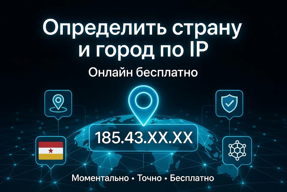 Определить страну и город по IP — онлайн бесплатно