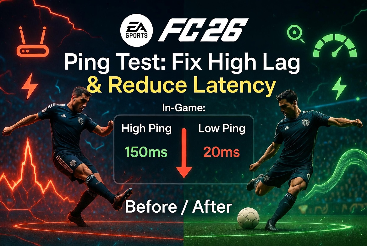 EA FC 26 (FIFA) Ping Test — Fix High Lag & Reduce Latency
